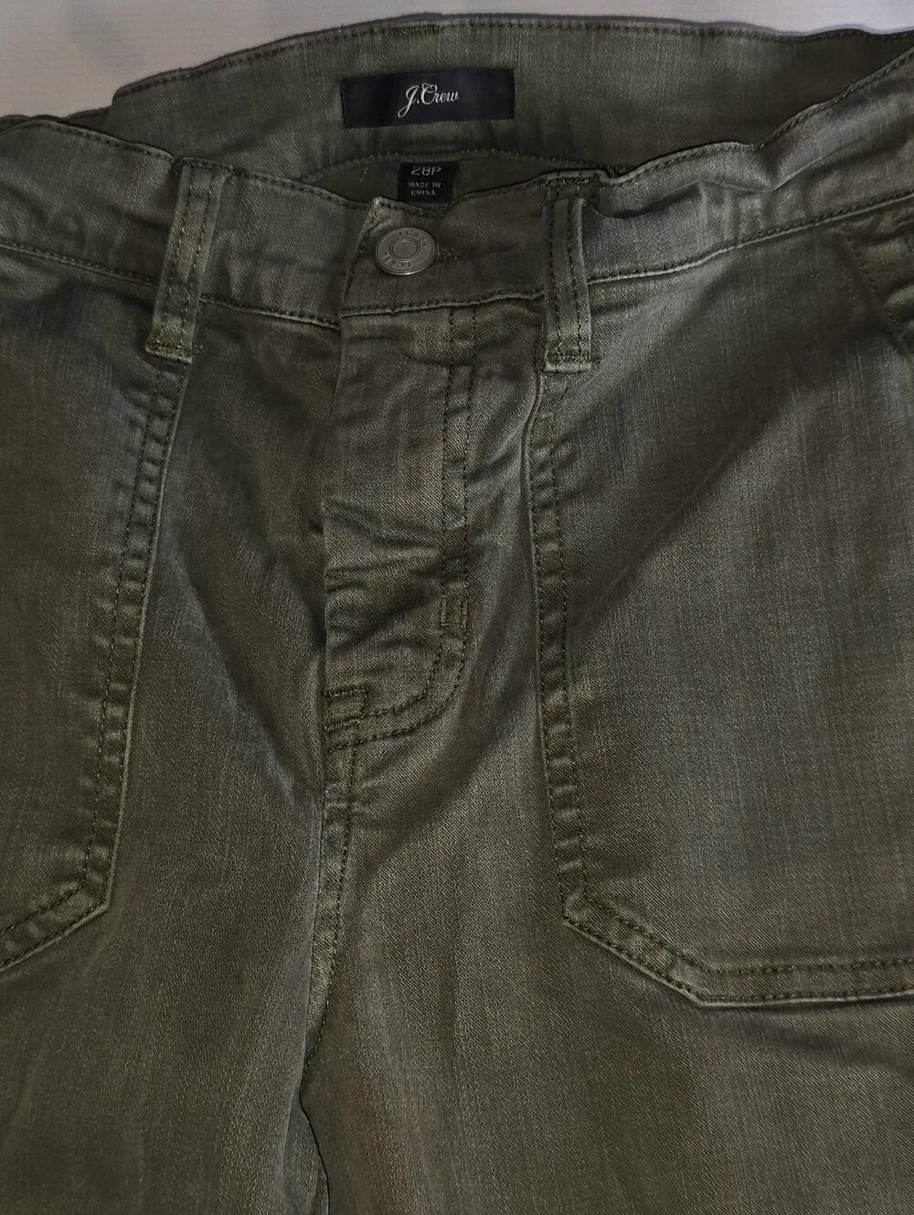 J. Crew Olive Green Cropped Utility Pants